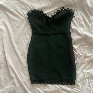 By The Way Black Lace Fitted Dress | Size L | Elegant Detailing